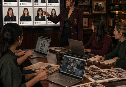 Introduction to Digital Self-Presentation course scene at ThiccThighs Academy.