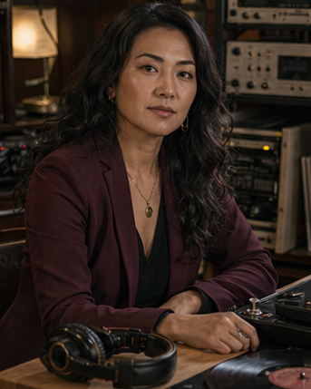 Dr. Amara Chen, Foundations of Electronic Music Culture instructor.